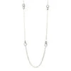 Charles Garnier Charles Garnier Sterling Silver Necklace Made With Diamond Cut Paperclip Chain (3mm) And 4 Double Circle (one CZ Circle