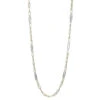 Charles Garnier Charles Garnier Sterling Silver Station Necklace Made With Diamond Cut Paperclip Chain (5mm) And 6 Double Sided CZ Links (18x6mm)