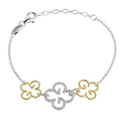 Charles Garnier Charles Garnier Sterling Silver Bracelet With CZ Measures 6.75'' Long Plus 1.5'' Extender For Adjustable Length