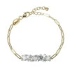 Charles Garnier Charles Garnier Sterling Silver Bracelet Made With Paperclip Chain (3mm) And Baguette CZ