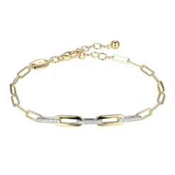 Charles Garnier Charles Garnier Sterling Silver Bracelet Made With Paperclip Chain (3mm) And CZ