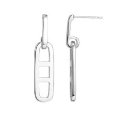 Charles Garnier Charles Garnier Sterling Silver Earrings Post Back Rhodium Finish