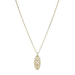 Charles Garnier Charles Garnier Sterling Silver Necklace Made With Oval Filigree And CZ Measures 17'' Long Plus 2'' Extender For Adjustable Length