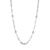 Charles Garnier Charles Garnier Sterling Silver Station Necklace Made With Paperclip Chain (3mm) And 5 CZ (4mm)