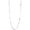 Charles Garnier Charles Garnier Sterling Silver Station Necklace Made With Paperclip Chain (3mm) And 6 Double Sided CZ Bars (18x4mm)