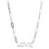 Charles Garnier Charles Garnier Sterling Silver Necklace Made With Paperclip Chain (3mm) And Word ''LOVE'' In Center