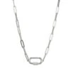 Charles Garnier Charles Garnier Sterling Silver Necklace Made With Paperclip Chain (5mm) And CZ Motif (2x14mm)