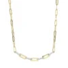 Charles Garnier Charles Garnier Sterling Silver Necklace Made With Paperclip Chain (3mm) And CZ Measures 17'' Long Plus 2'' Extender For Adjustable Length