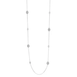 Charles Garnier Charles Garnier Sterling Silver Necklace Made With Rolo Chain And 8 Marina Stations