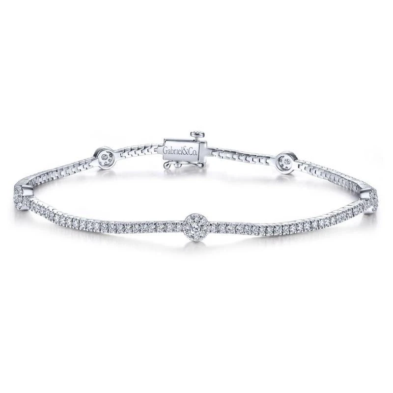 Gabriel & Co. Fashion Gabriel & Co. 14k White Gold Lusso Diamond Tennis Bracelet