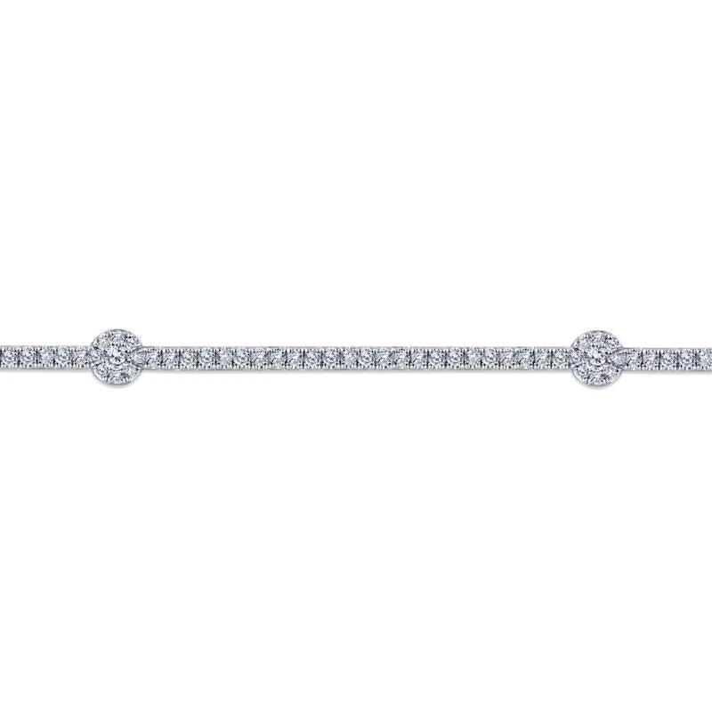 Gabriel & Co. Fashion Gabriel & Co. 14k White Gold Lusso Diamond Tennis Bracelet - Image 2