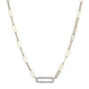 Charles Garnier Charles Garnier Sterling Silver Necklace Made With Paperclip Chain (5Mm) And Cz Link In Center