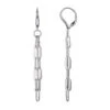 Charles Garnier Charles Garnier Sterling Silver Earrings Made With Paperclip Chain (3mm) Lever Back Rhodium Finish